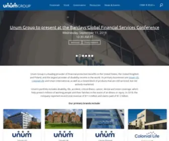 UnumGroup.com(Corporate Profile) Screenshot