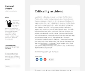 Unusualdeaths.com(Unusual Deaths) Screenshot