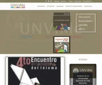 Unvime.edu.ar(Universidad Nacional de Villa Mercedes) Screenshot