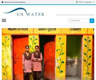 Unwater.org(Coordinating the UN's work on water and sanitation) Screenshot