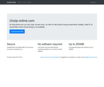 Unzip-Online.com(Unzip Online) Screenshot