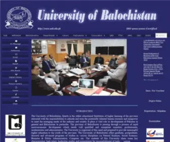 Uob.edu.pk(University of Balochistan) Screenshot