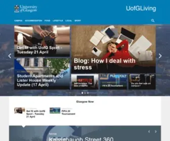 Uofgliving.co.uk(University of Glasgow) Screenshot