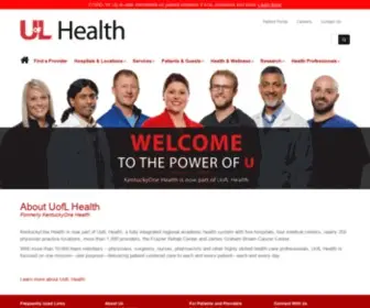 Uoflhealthnetwork.org(UofL Health) Screenshot