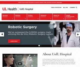 Uoflhospital.org(UofL Health) Screenshot