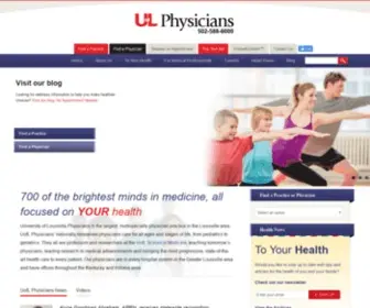 Uoflphysicians.com(UofL Physicians) Screenshot