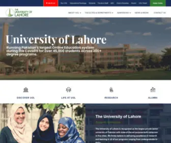 Uol.edu.pk(University of Lahore) Screenshot