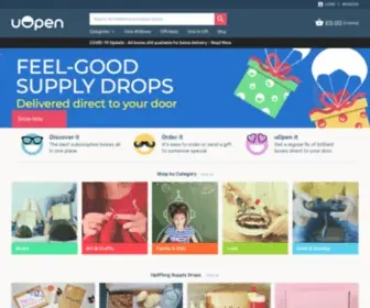 Uopen.com(Monthly Subscription Boxes UK) Screenshot