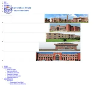 Uoswabi.edu.pk(The University of Swabi. Our vision) Screenshot