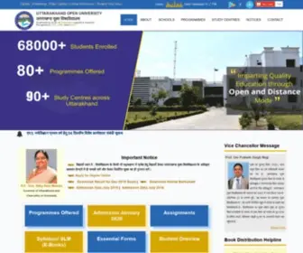 Uou.ac.in(Uttarakhand Open University) Screenshot