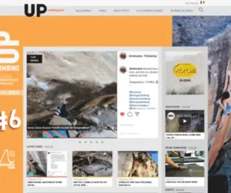 UP-Climbing.com(Magazine internazionale di boulder) Screenshot