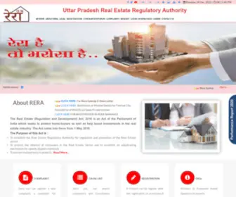 UP-Rera.in(Official website of rera uttar pradesh) Screenshot