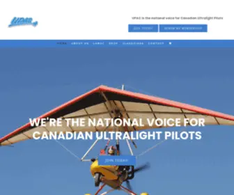 Upac.ca(UPAC is the national voice for Canadian Ultralight Pilots) Screenshot