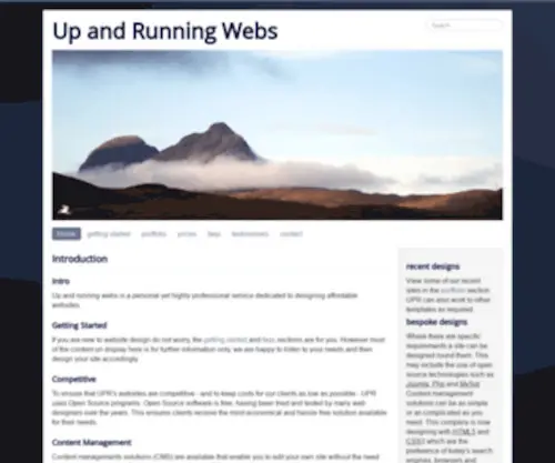 Upandrunningwebs.co.uk(Up and Running Webs Elphin) Screenshot