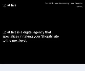 Upatfive.ca(A digital agency) Screenshot