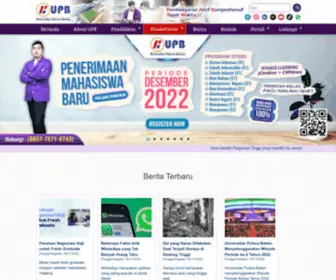 Upbatam.ac.id(Universitas Putera Batam) Screenshot