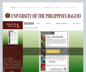 UPB.edu.ph(University of the Philippines Baguio) Screenshot