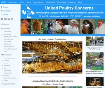 UPC-Online.org(United Poultry Concerns) Screenshot