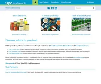 UpcFoodsearch.com(UPC Food Search) Screenshot