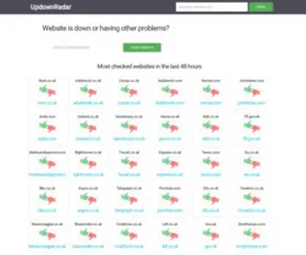 Updownradar.co.uk(Check if a website) Screenshot