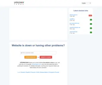 Updowntoday.com(Down) Screenshot