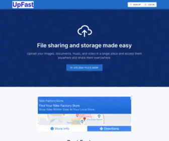 Upfast.info(File sharing and storage made easy) Screenshot