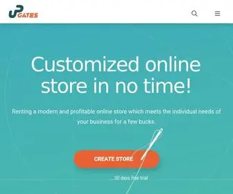 Upgates.com(An original online store in a moment) Screenshot