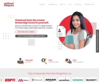 Upgradcampus.com(Best online certification courses to land jobs in India) Screenshot