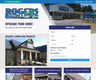 Upgradewithrogersguttersandexteriors.com(Upgrade your home with Rogers Gutters & Exteriors) Screenshot