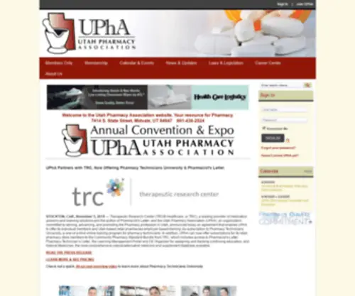 Upha.com(Utah Pharmacists Association) Screenshot