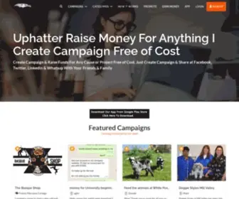 Uphatter.com(Raise Funds Free Fundraising & Crowdfunding Online Platform) Screenshot