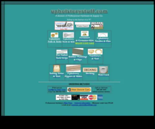 Upholsterystuff.com(A division of Professional Hardware) Screenshot