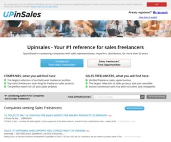 Upinsales.com(The best platform to connect freelance sales agents and companies) Screenshot