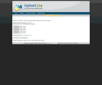 Upload724.com(Image hosting) Screenshot