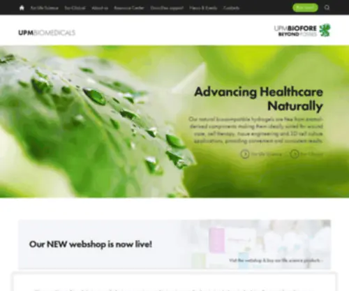 Upmbiomedicals.com(Advancing healthcare naturally) Screenshot