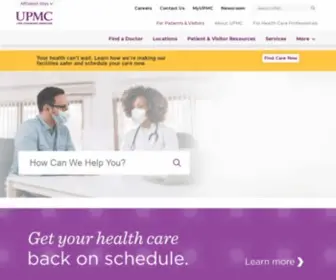 UPMC.edu(#1 Ranked Hospital in Pittsburgh) Screenshot