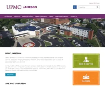 UpmcJameson.com(UPMC Jameson) Screenshot