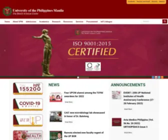 UPM.edu.ph(The Health Sciences Center University of Philippines Manila) Screenshot