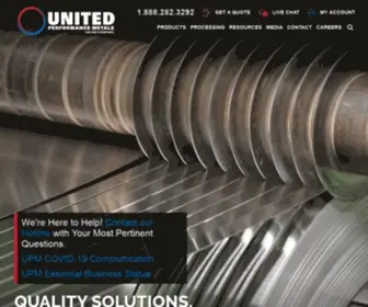 Upmet.com(United Performance Metals) Screenshot