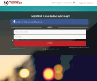 Upmoney.it(Ottieni fino al 100% di Cash back sui siti di Shopping Online) Screenshot