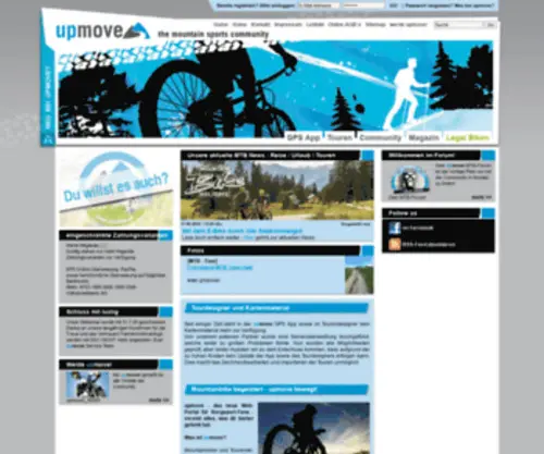 Upmove.eu(Upmove MTB und Ski Community) Screenshot