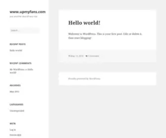 Upmyfans.com(Just another WordPress site) Screenshot