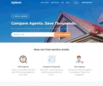 Upnest.com(Compare Real Estate Agents) Screenshot