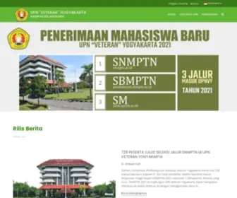 Upnyk.ac.id(UPN VETERAN Yogyakarta) Screenshot