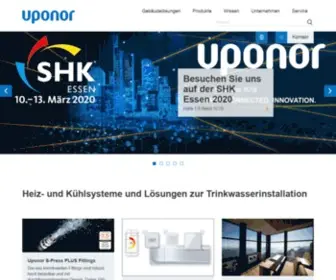 Uponor.de(Heizungssysteme, Sanitär und Versorgungslösungen) Screenshot