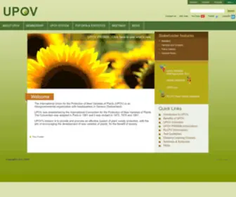 Upov.int(International Union for the Protection of New Varieties of Plants (UPOV)) Screenshot