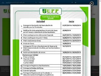 UPP.edu.pe(Universidad Privada de Pucallpa) Screenshot