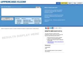 Uppercaseit.com(Uppercase) Screenshot