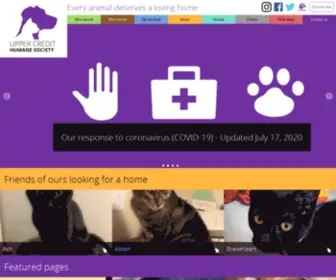 Uppercredit.com(Upper Credit Humane Society) Screenshot