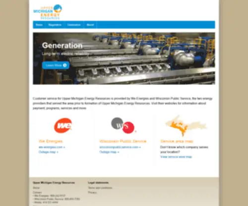 Uppermichiganenergy.com(Upper Michigan Energy Resources) Screenshot